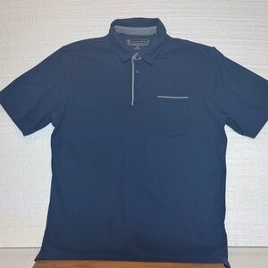 Pebble Beach Dark Blue Polo with Gray Accents Dry-Luxe Performance Men’s Large